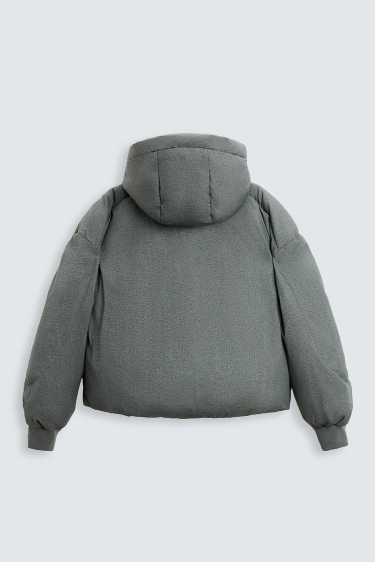 Fashinova Green Puffer Jacket with Hood