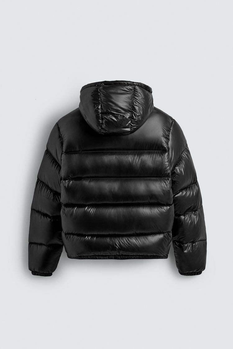 Fashinova Black Puffer Jacket with Hood