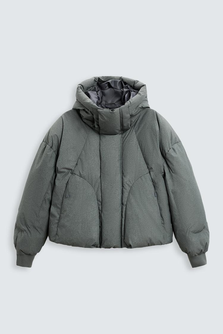 Fashinova Green Puffer Jacket with Hood
