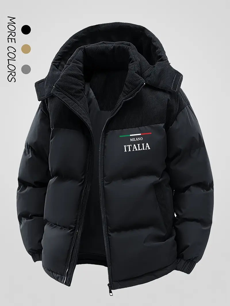 Fashinova Puffer Jacket with Milano Italia Print
