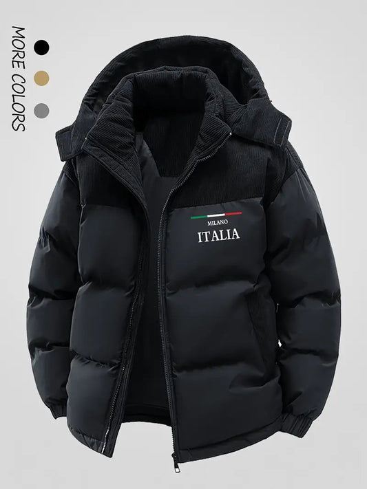 Fashinova Puffer Jacket with Milano Italia Print