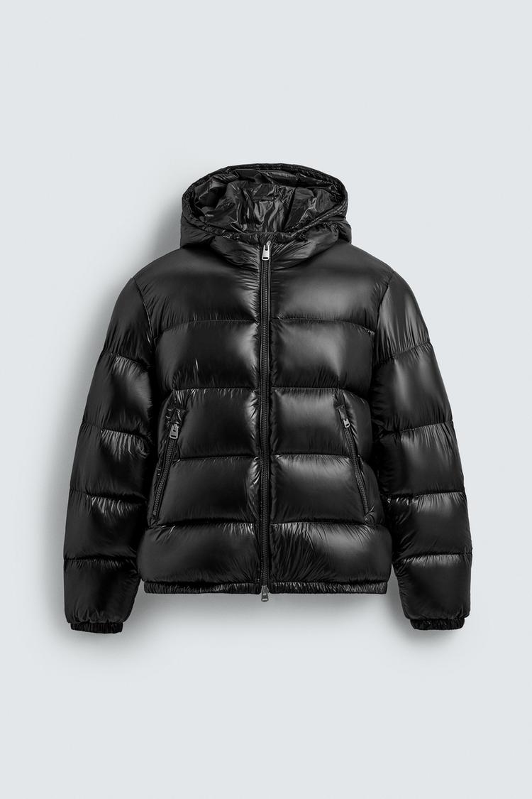 Fashinova Black Puffer Jacket with Hood