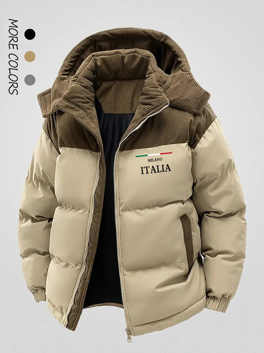 Fashinova Puffer Jacket with Milano Italia Print